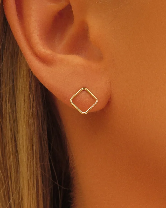 Fine Jewelry, Limited-Time Offers Available Square Stud Earrings - 14k Yellow Gold Fill