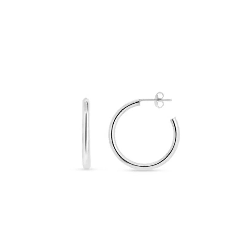 Limited-Time Offer On Elegant Jewelry Pieces Sterling Silver 30mm Round Tube C Hoops Limited-Time Offer On Elegant Jewelry Pieces Sterling Silver 30mm Round Tube C Hoops