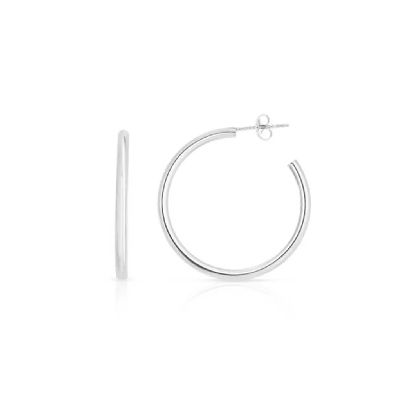 Affordable Glamour – Premium Jewelry At Special Prices Sterling Silver 40mm Round Tube C Hoops Affordable Glamour – Premium Jewelry At Special Prices Sterling Silver 40mm Round Tube C Hoops