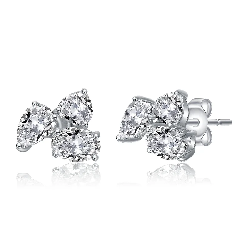 Exclusive Online Jewelry Sale – Don't Wait Eloise Triple Cluster Stud Earrings