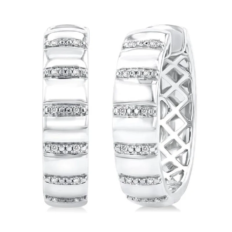 Unmissable Discounts On Timeless Jewelry Pieces Sterling Silver Medium Hoop Diamond Earring Unmissable Discounts On Timeless Jewelry Pieces Sterling Silver Medium Hoop Diamond Earring
