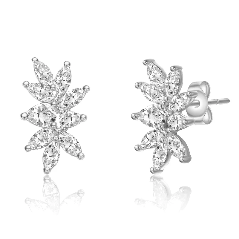 Affordable Gold-Plated Jewelry For Modern Fashion Lierre Moissanite Garden Cluster Stud Earrings