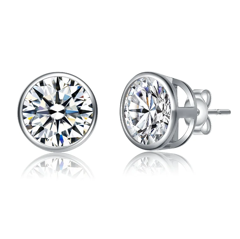 Final Call – Shop Exquisite Jewelry Before It's Gone La Scène Moissanite Modern Bezel Stud Earrings