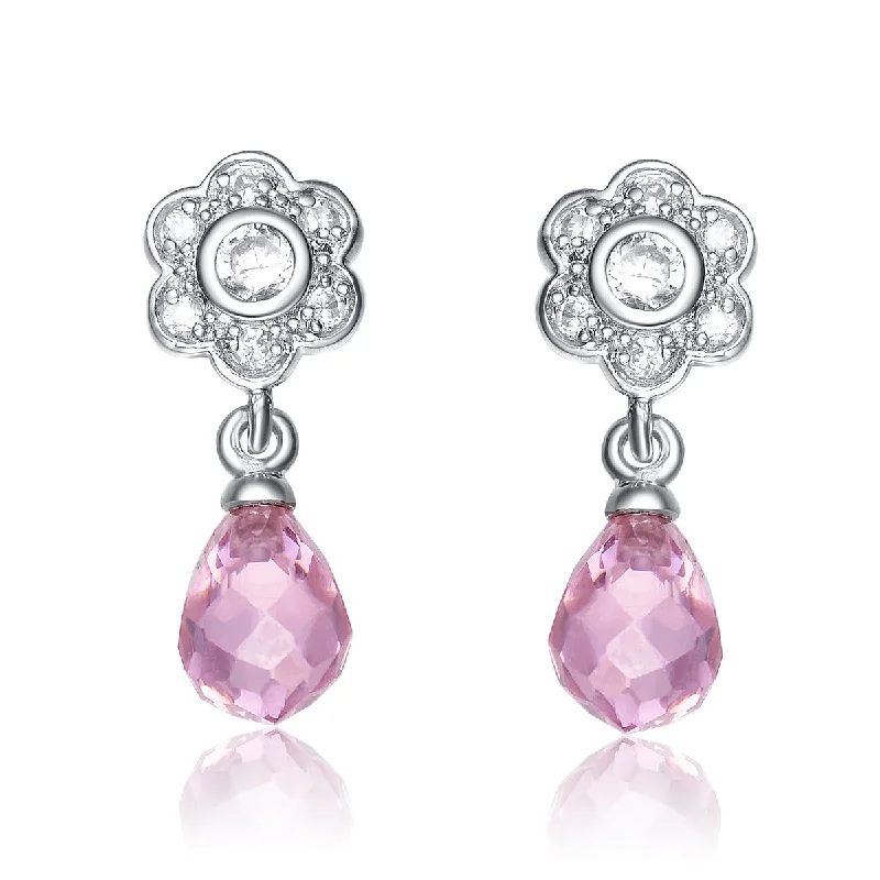 Affordable Glamour – Premium Jewelry At Special Prices Louise Daisy Pink Teardrop Stud Earrings