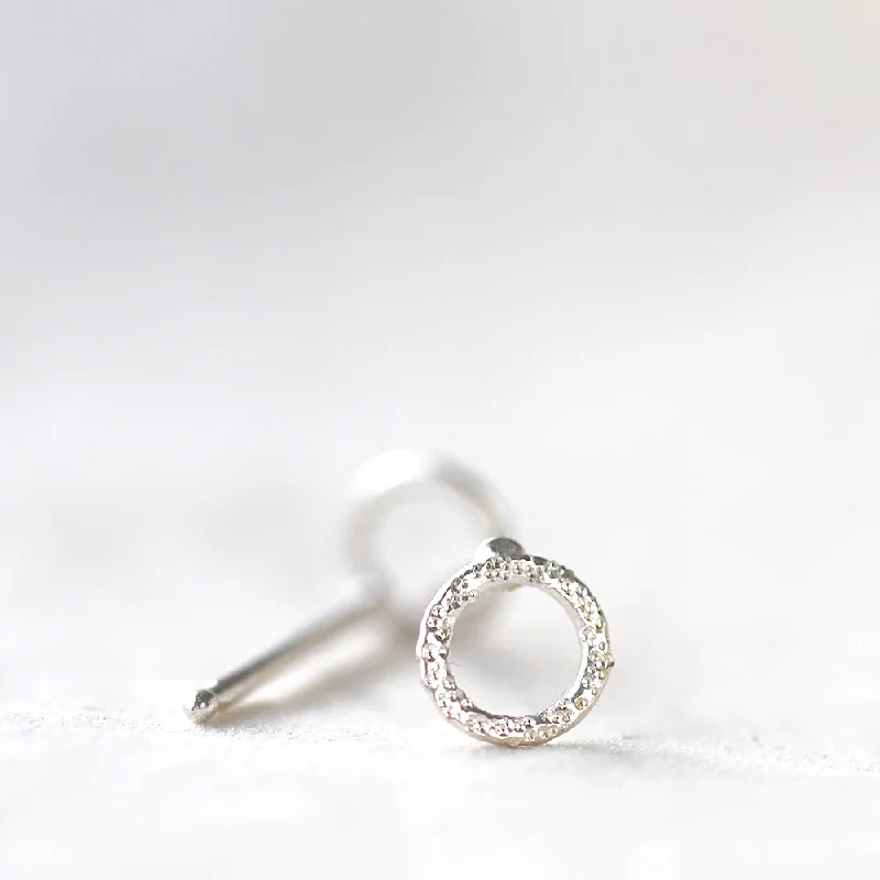 Eco-Friendly Sustainable Jewelry For Conscious Buyers Stud Earrings - Diamond Dusted Circle