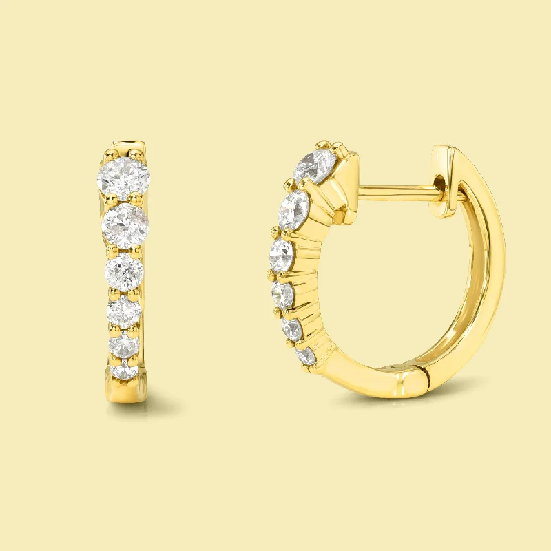 Grab Your Dream Jewelry At The Lowest Prices The Audrey, Classic Graduated Huggie Diamond Earrings Grab Your Dream Jewelry At The Lowest Prices The Audrey, Classic Graduated Huggie Diamond Earrings