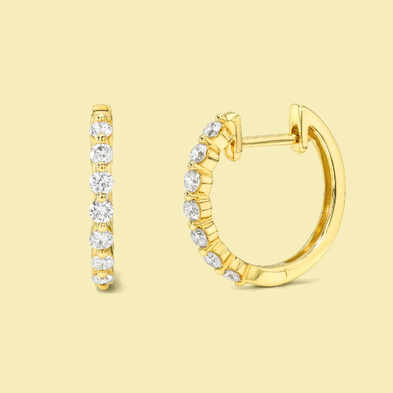 Seasonal Jewelry Sale – Upgrade Your Collection The Luna, Floating Huggie Diamond Earrings Seasonal Jewelry Sale – Upgrade Your Collection The Luna, Floating Huggie Diamond Earrings