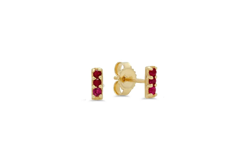 Stunning Jewelry At Even More Stunning Prices Ruby Bar Stud Earrings