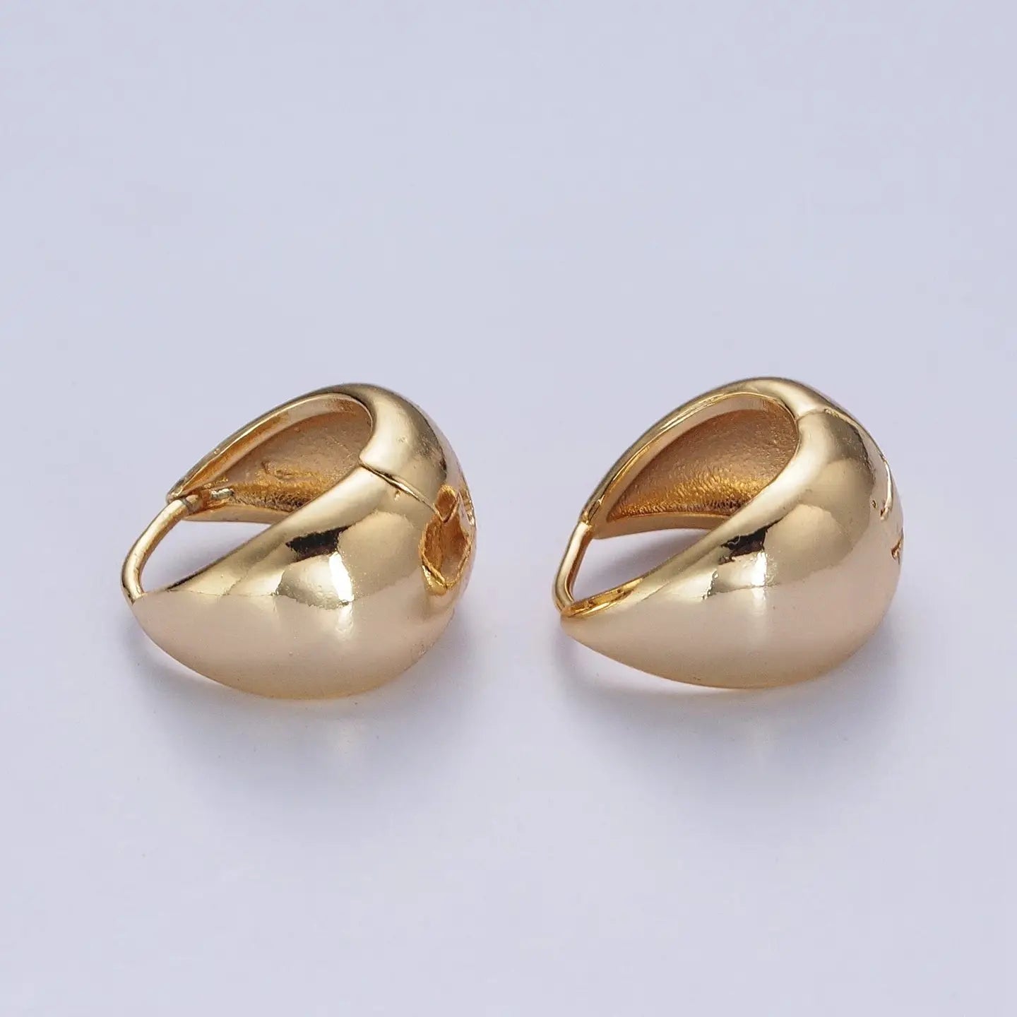 Luxury Jewelry Sale – Sparkle For Less TL JAE Wide Chubby Huggie Hoop