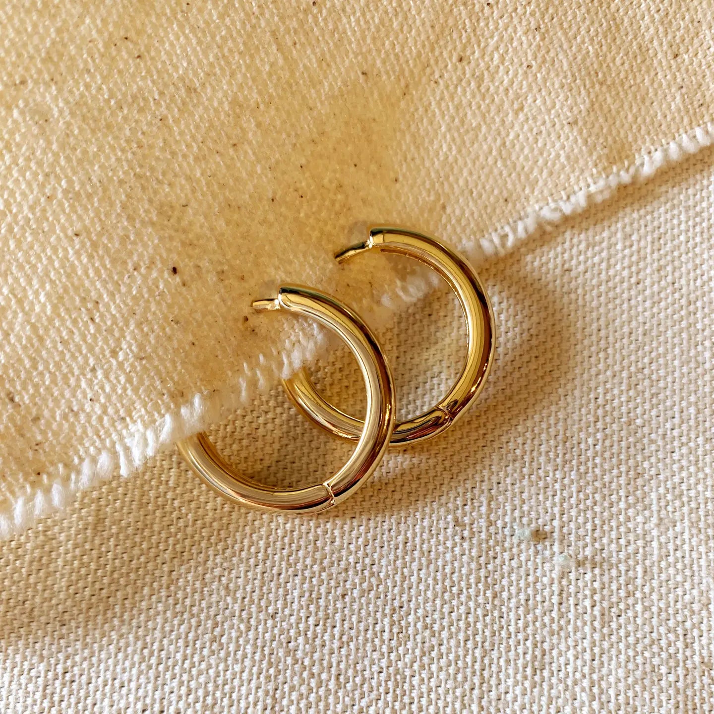 Luxury Jewelry Without The Luxury Price Tag TL JGF 15mm Thin CZ Hoop