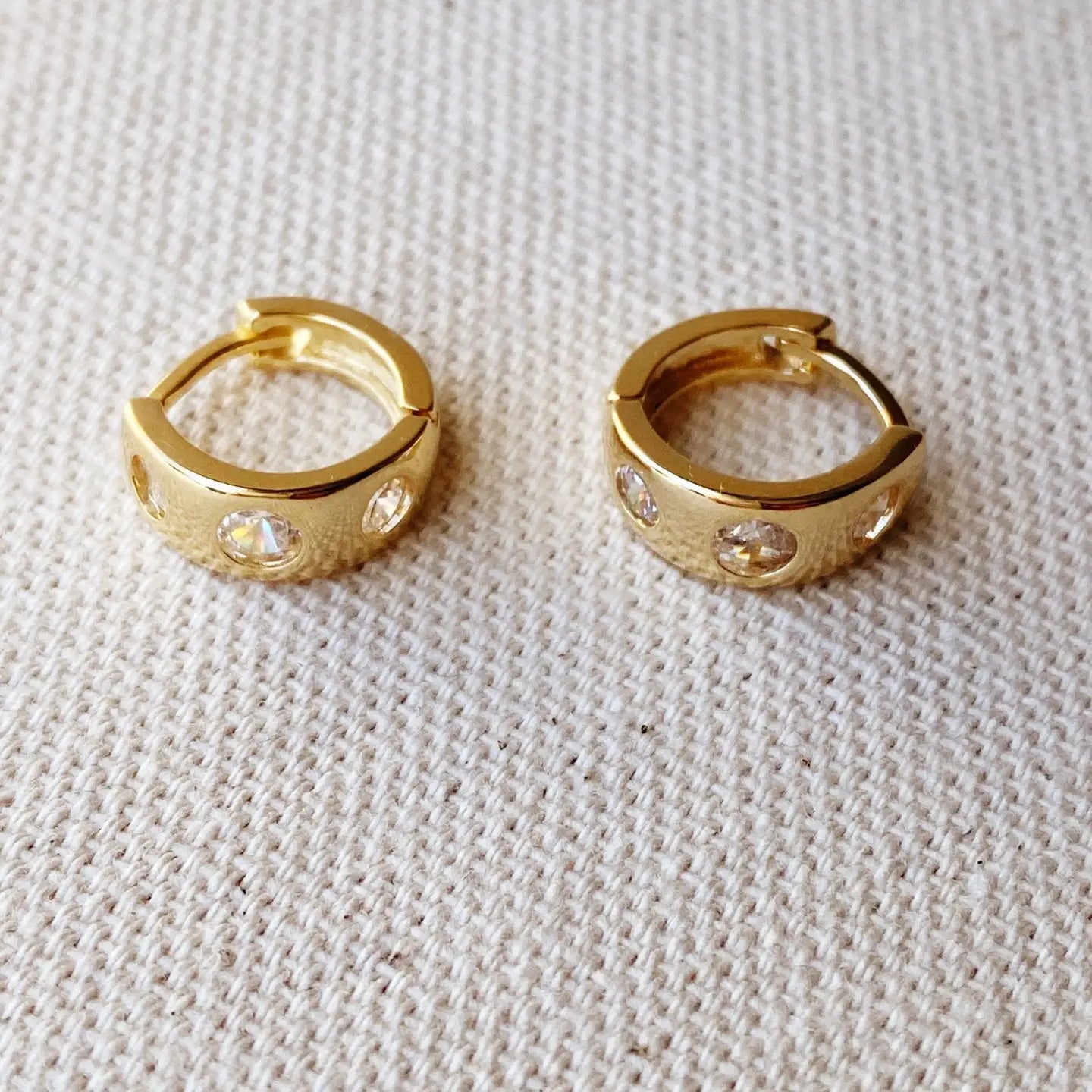 Celebrate With Sparkle – Jewelry Sale Now Live TL JGF CZ Huggie Earring
