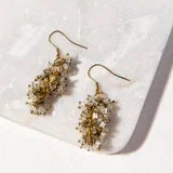 Chic, Trendy, And Affordable Jewelry Sale TL JIA Glass and Brass Drop Earring