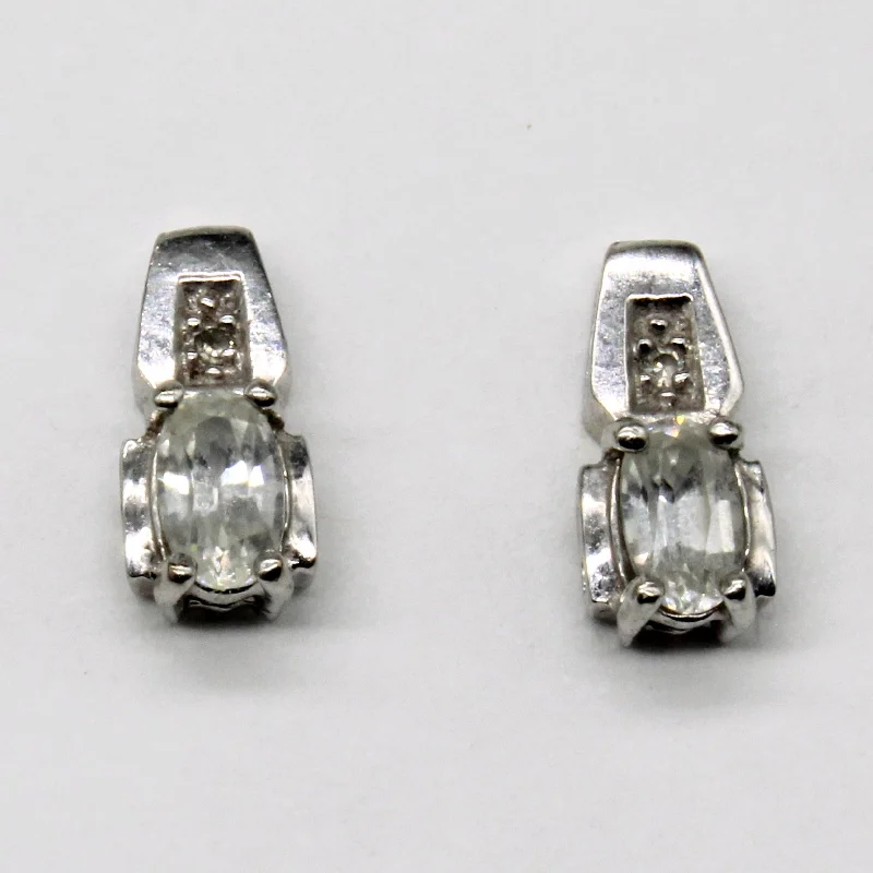 Discounted Jewelry For A Glamorous Look Topaz & Diamond Earrings | 0.50ctw, 0.01ctw |