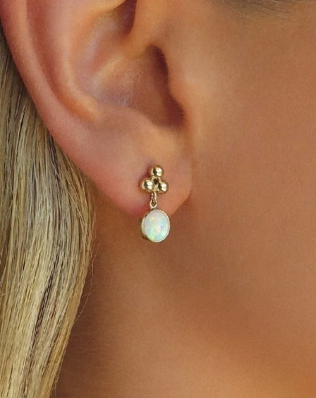 Flash Sale On Stunning Jewelry – Don't Miss Out Trinity Bello Opal Stud Earrings  - 14k Yellow Gold Fill