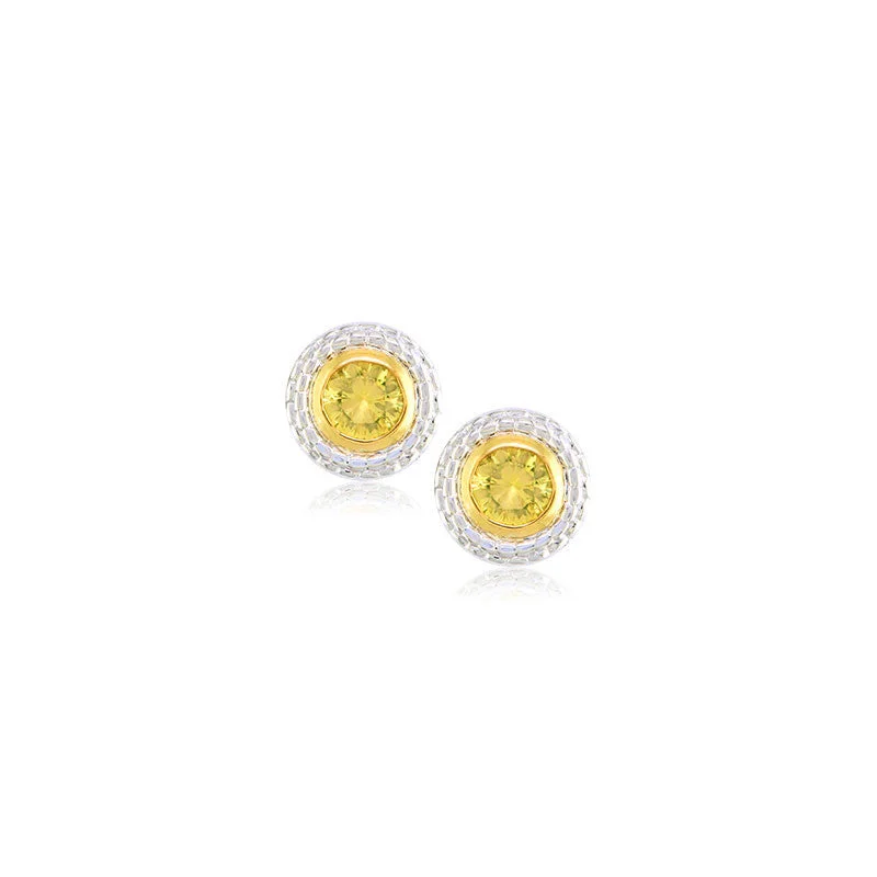 Special Deals On Handcrafted And Designer Jewelry Pietra Collection Lemon Quartz Two-Tone Circle Earring Special Deals On Handcrafted And Designer Jewelry Pietra Collection Lemon Quartz Two-Tone Circle Earring