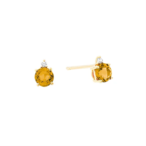 Make Every Moment Shine – Jewelry Discounts Available Yellow Gold Citrine Stud Earrings