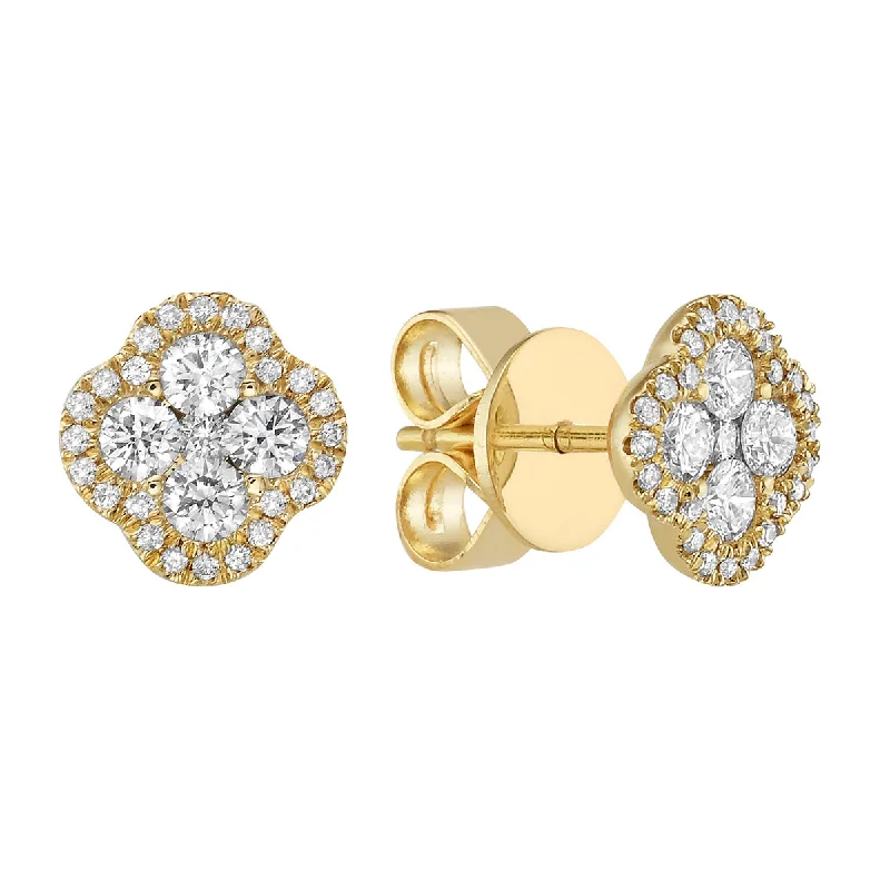 Gorgeous Jewelry, Limited-Time Savings Yellow Gold Diamond Stud Earrings