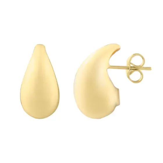 Trending Jewelry Styles Now At Limited-Time Discounts Yellow Gold Small Raindrop Stud Earrings