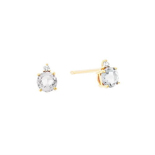 Flash Jewelry Sale – Get Stunning Pieces At Low Prices Yellow Gold White Topaz Stud Earrings