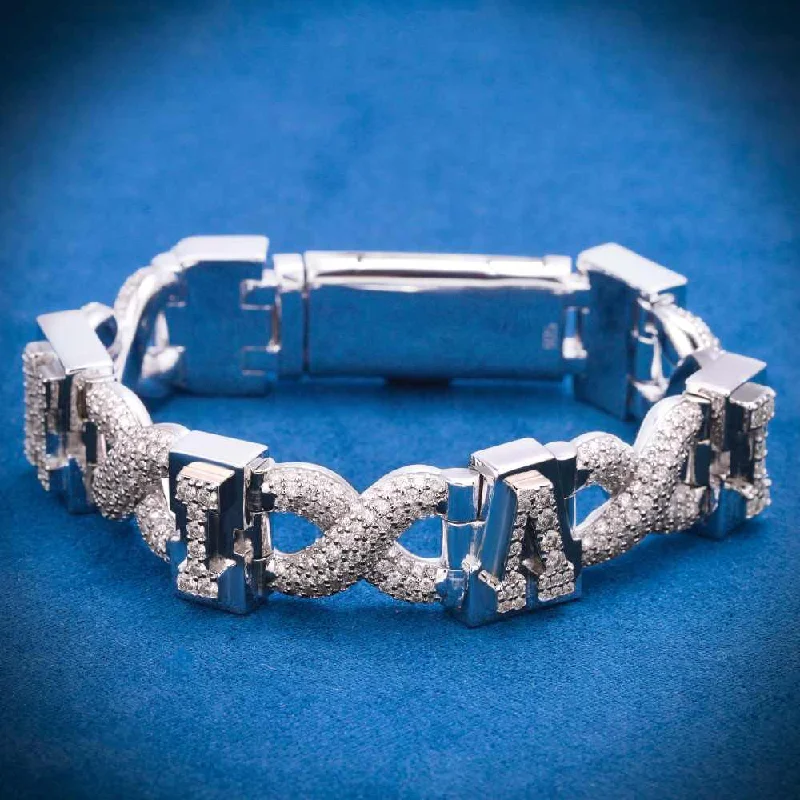 Grab Your Favorite Jewelry At The Lowest Prices 10MM Custom Infinity Link Bracelet 14K Gold