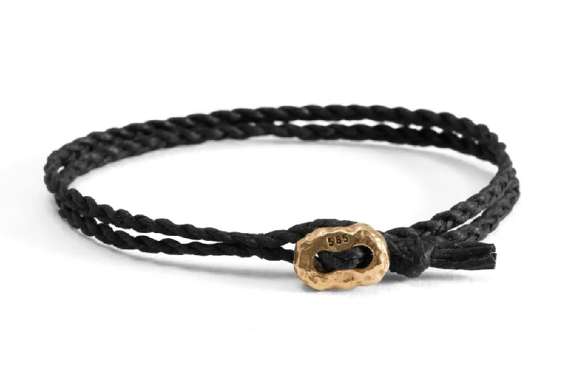 Flash Deals On Fine Jewelry – Shop Before It's Gone #129 - Men’s bracelet Nugget black - GOLD