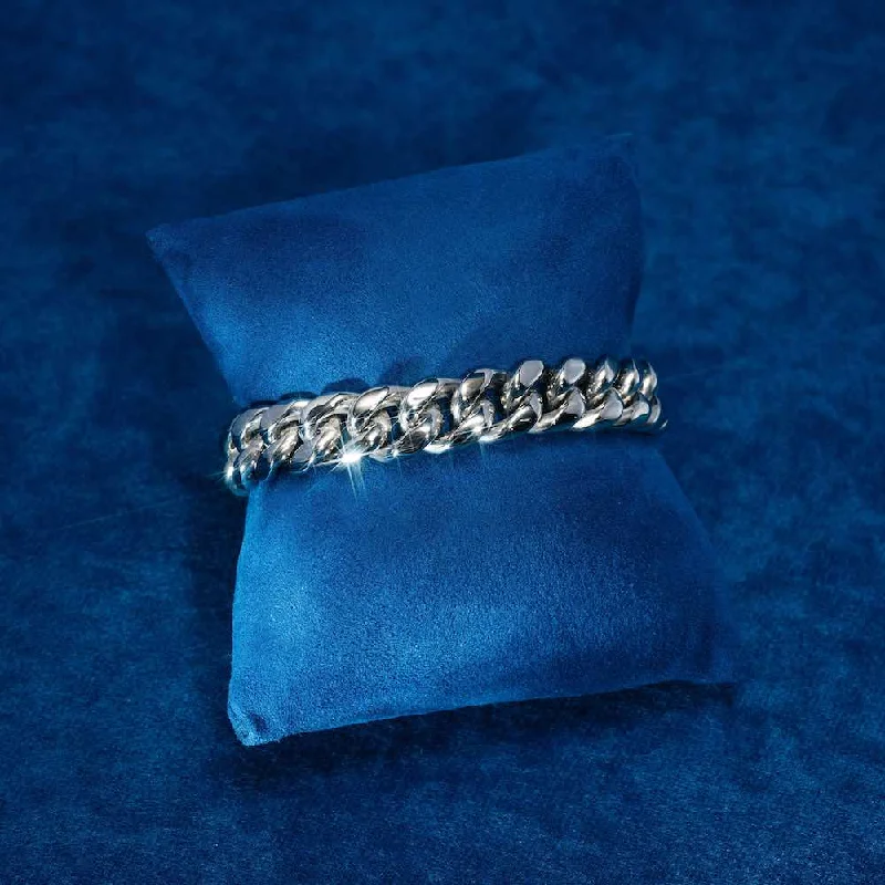 Shine Bright With Our Special Jewelry Promotions 12MM Cuban Link Bracelet 14K White Gold