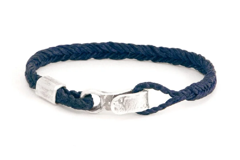 Fine Jewelry, Limited-Time Offers Available #139 - Men’s bracelet Canvas Sterling Silver blue