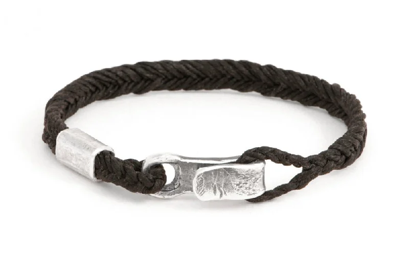 Breathtaking Jewelry, Breathtaking Prices #138 - Men’s bracelet Canvas Sterling Silver black