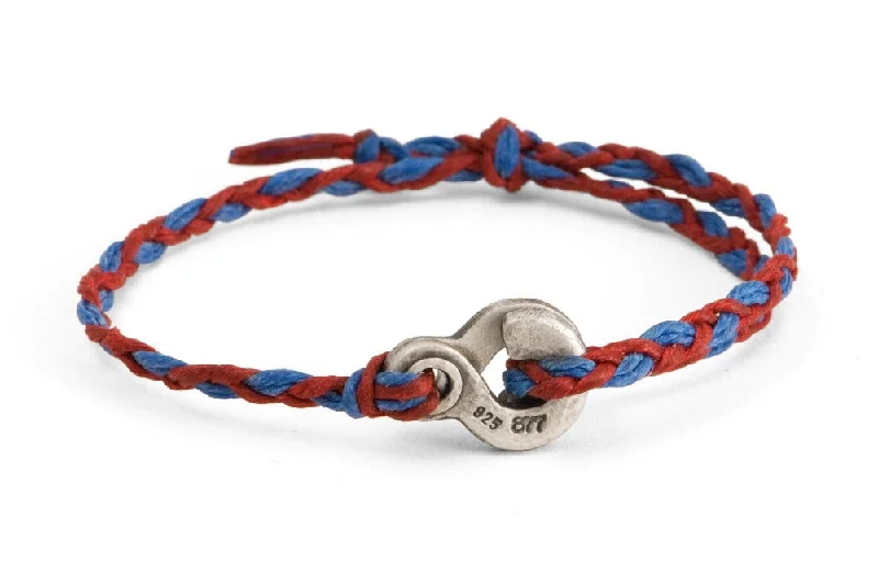 Jewelry Sale Alert – Shop Timeless Elegance Today #133 - Men’s bracelet Canvas Double Hook blue red