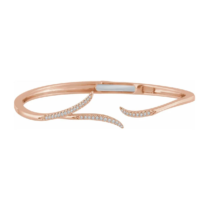 Exclusive Savings On Timeless Jewelry Pieces 14K Yellow, White or Rose Gold 1/4 CTW Diamond Hinged Cuff Bracelet
