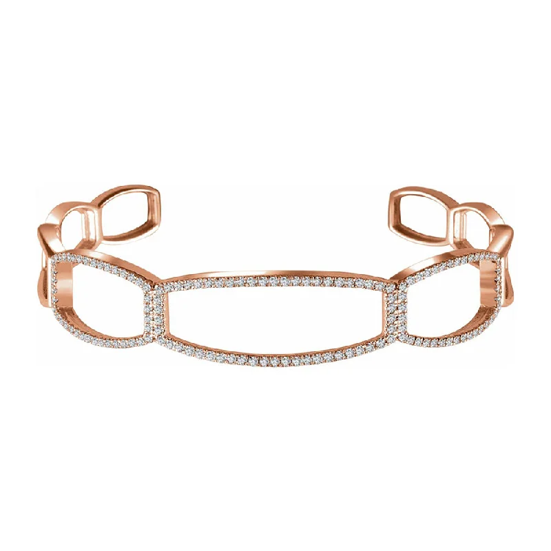 Flash Sale On Stunning Jewelry – Limited Stock Available 14K Yellow, White or Rose Gold 3/4 CTW Diamond Cuff Bracelet, 6.25 In