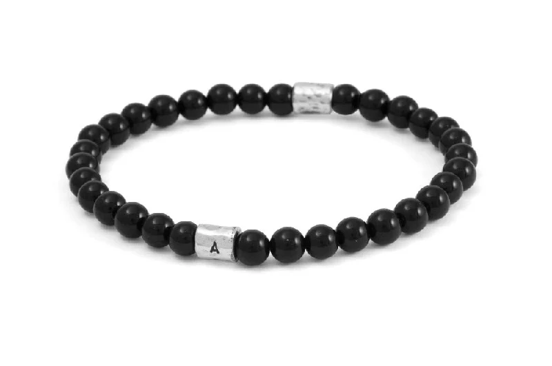Handcrafted Beauty At Affordable Prices #150 - Men’s beaded bracelet Onyx black