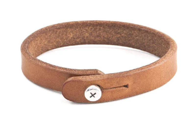 Shop Jewelry That Shines Without The High Price #159 - Men’s bracelet saddle tan leather