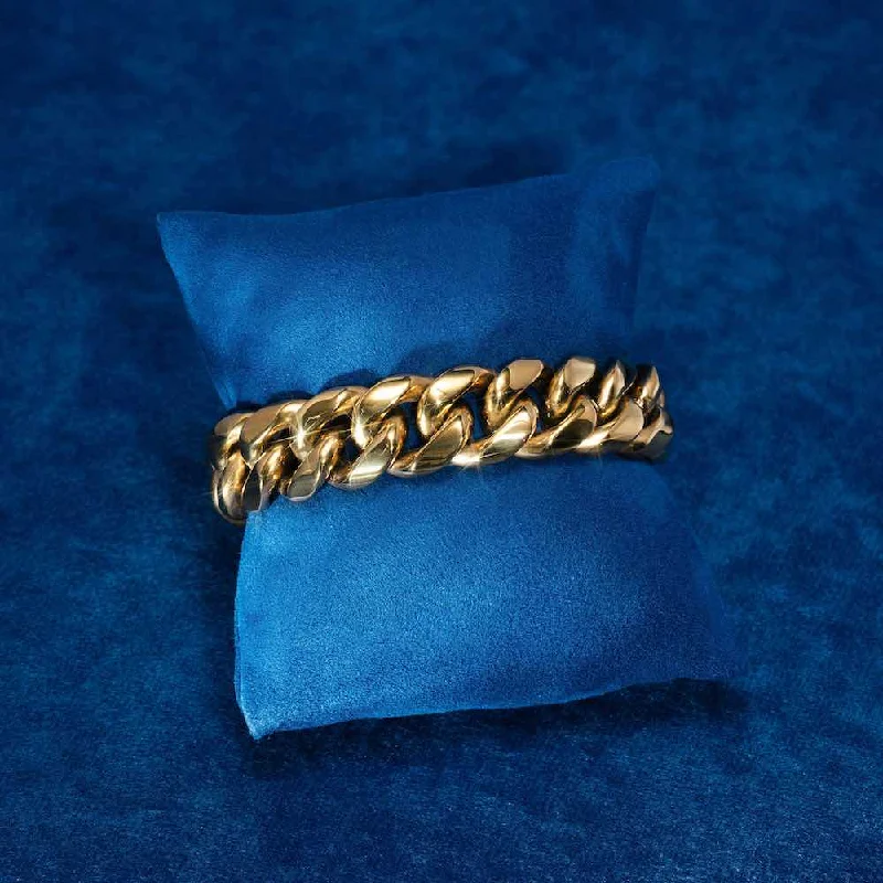 Beautiful Jewelry, Breathtaking Discounts – Hurry In 18MM Cuban Link Bracelet 14K Yellow Gold