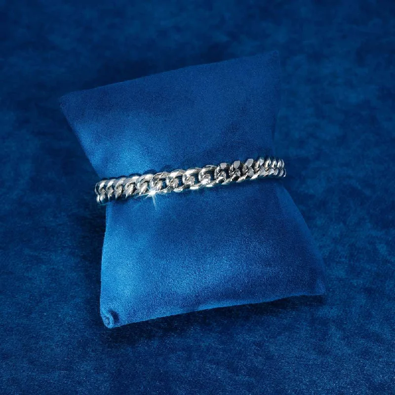 Accessorize For Less – Luxury Jewelry At Affordable Prices 8MM Cuban Link Bracelet 14K White Gold