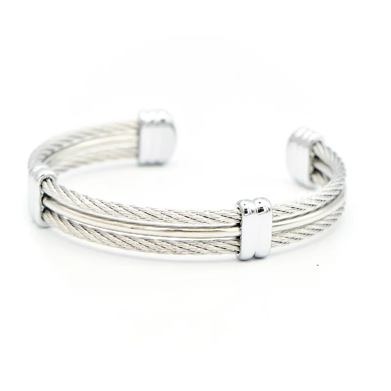 Discounted Jewelry For A Glamorous Look TORQUE - Men's Stainless Steel Cuff Bracelet
