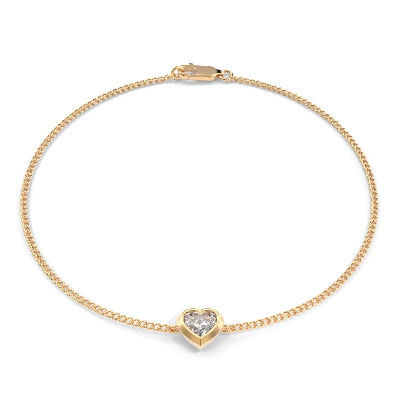 Last Chance To Shop High-End Jewelry At Markdown Prices Beveled Bezel Diamond Heart Bracelet