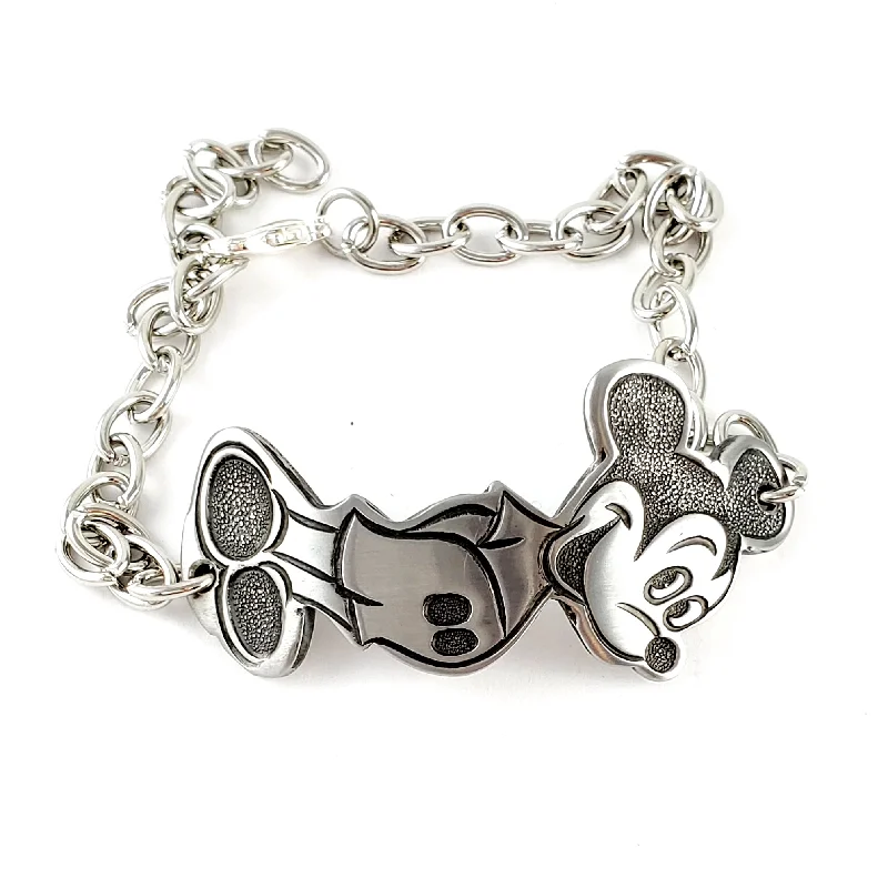 Jewelry Sale Bonanza – Grab Your Sparkle Now Vintage Mickey Mouse Stainless Steel Spoon Bracelet