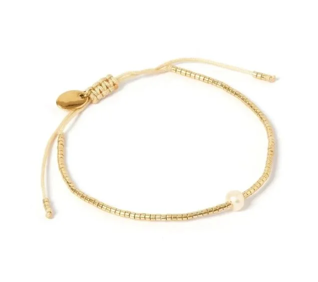 Buy More, Save More On Stunning Jewelry Pieces ELSIE - 18k Gold and Pearl Bead Bracelet - Accent