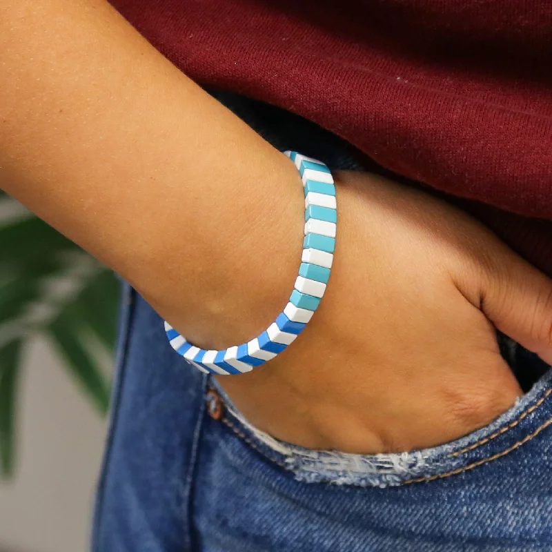 High-Quality Jewelry At A Fraction Of The Cost Enamel Tile Accent Bracelets