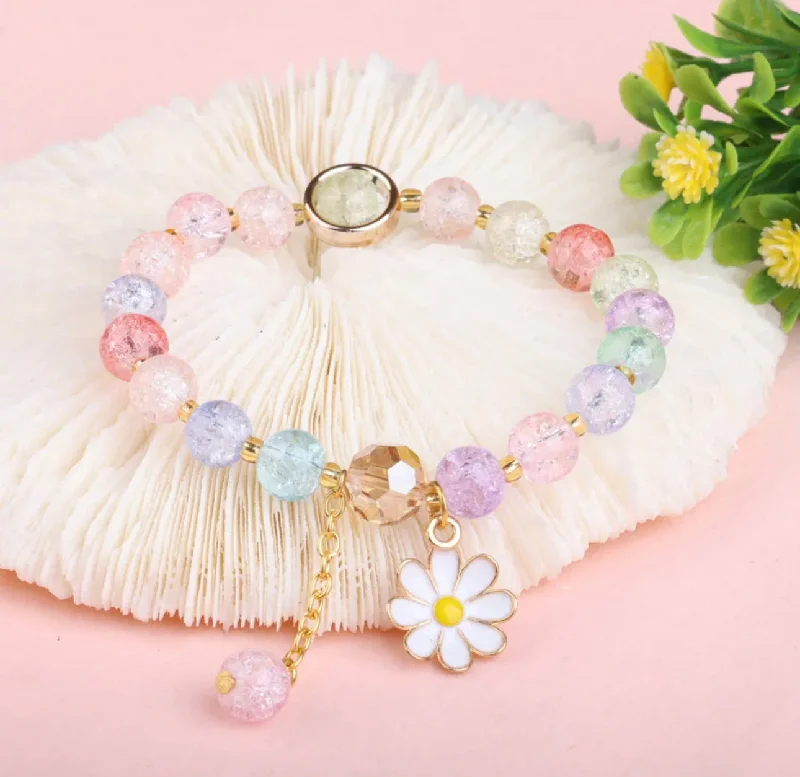 Luxury Handcrafted Jewelry For Elegant Looks FLORA - Children’s Crystal Bead Adjustable Bracelet - Accent