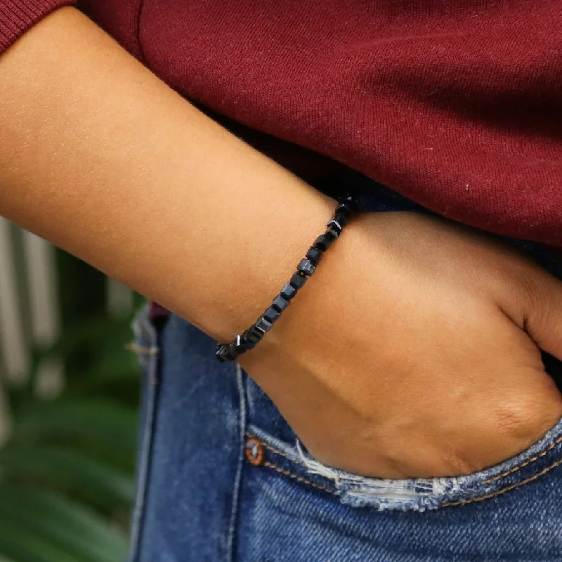 Huge Markdowns On Premium Jewelry Styles Glass Cube Bead Adjustable Accent Bracelet