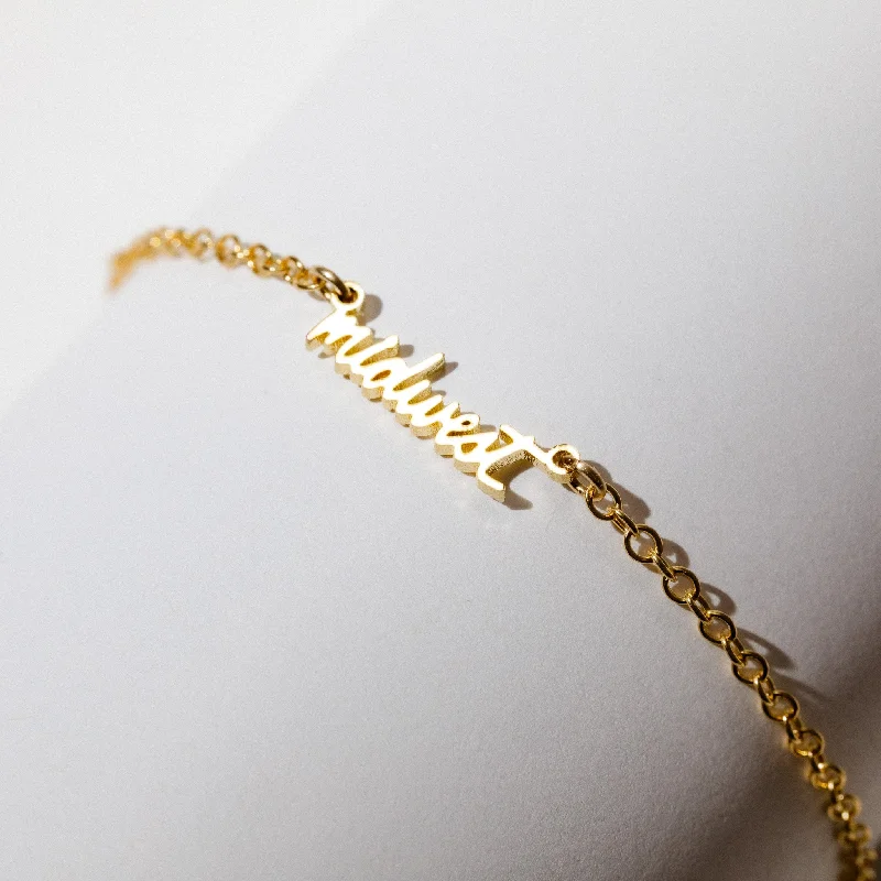 Elegant Jewelry, Exclusive Prices – Shop Now Midwest Script Bracelet