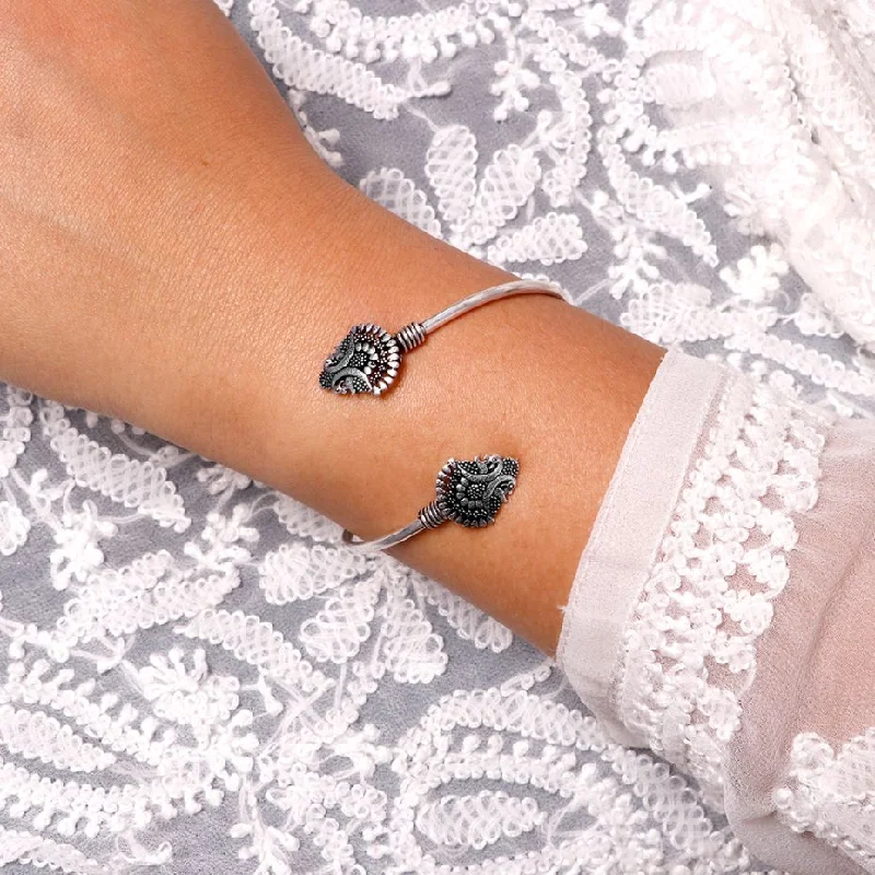 Huge Savings On Timeless Jewelry Collections Mrag Silver Oxidized  Bracelet Cuff