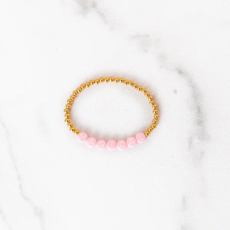 Shop Fine Jewelry With Exclusive Savings Pink Magical Gold Beaded Bracelet