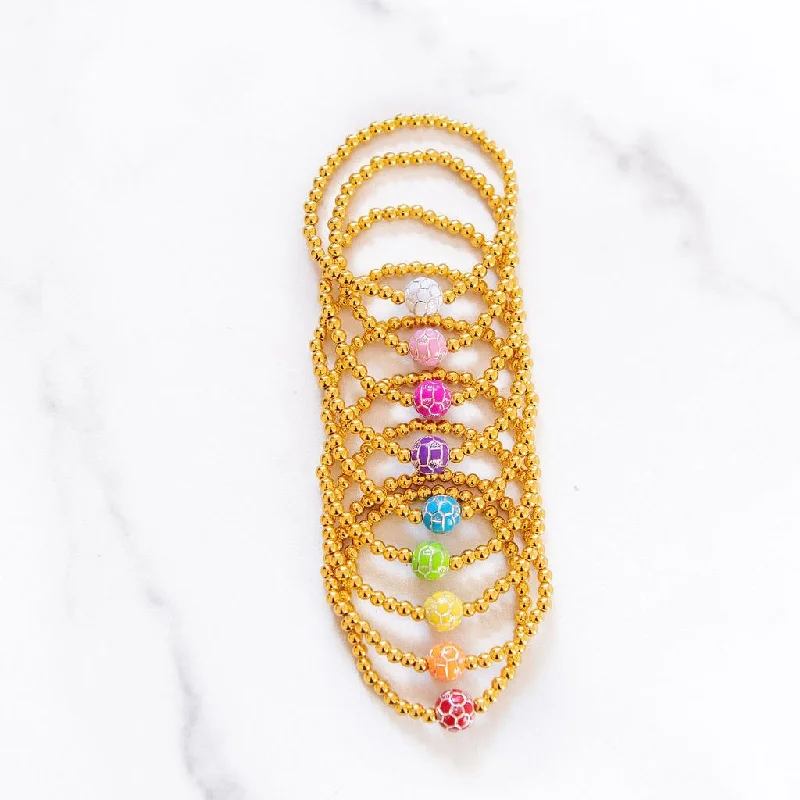 Luxury Jewelry Clearance – Shop Premium Styles Now Soccer Ball Gold Beaded Bracelets