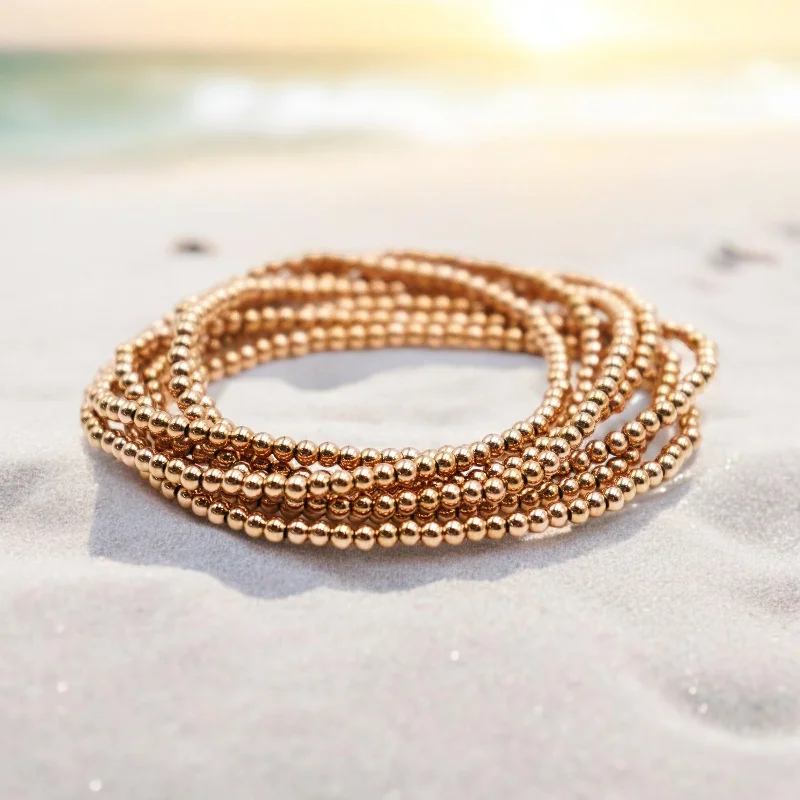 Exclusive Online Discounts On Stylish Jewelry Rose Gold Filled 3mm Ball Bracelet | Accent Bracelet