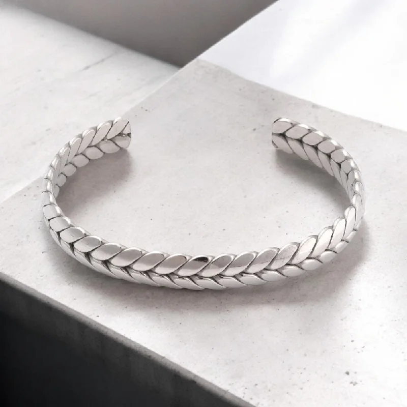 Luxury Jewelry Sale – Elegant Styles At Unbeatable Prices SILVER BRAID - Accent Cuff Bracelet