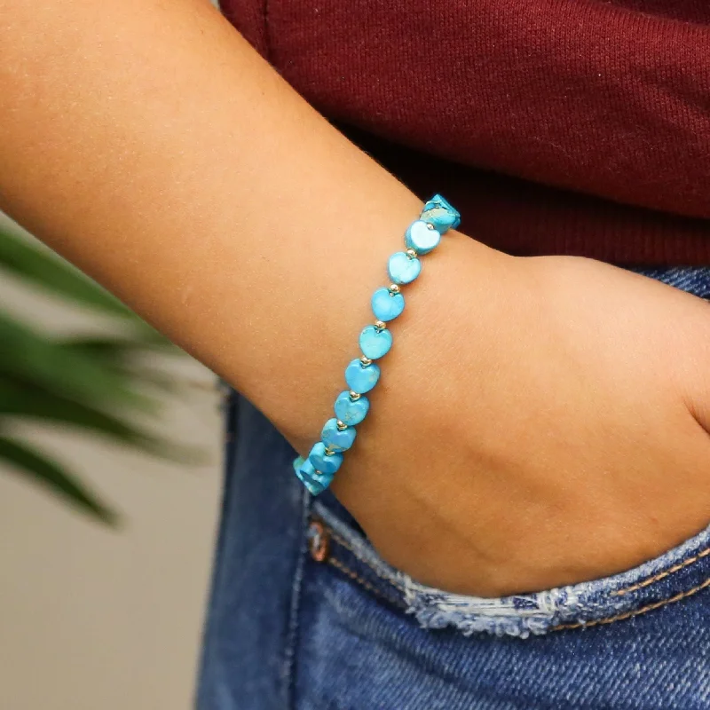 High-End Sparkle, Low-End Prices – Jewelry Sale Live Stoned Heart Baby Blue - Stone Heart Accent Bracelet