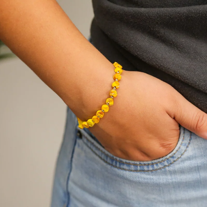 Unmissable Jewelry Clearance – Final Reductions Stoned Heart Yellow - Stone Heart Accent Bracelet